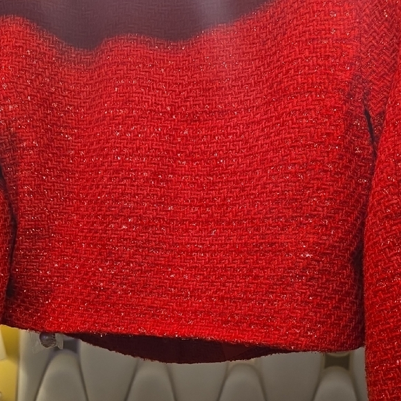 Alexia Admor Red Cardigan with White Collar NWOT - Picture 12 of 16